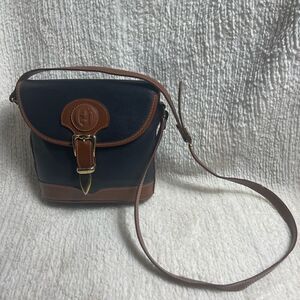 Charles Hubert Vintage leather Black and Brown Crossbody Bag gold tone hardwares